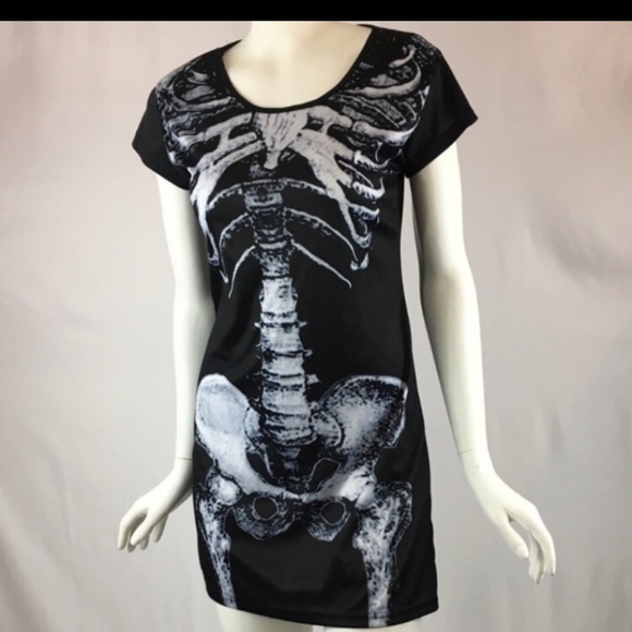 Skeleton Halloween Mini Dress 🖤☠️🖤 - Picture 3 of 3
